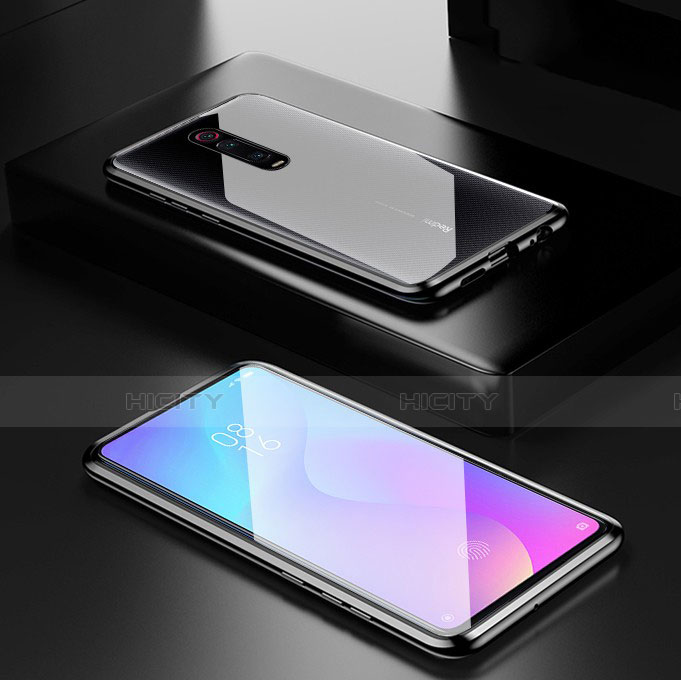 Funda Bumper Lujo Marco de Aluminio Espejo 360 Grados Carcasa para Xiaomi Redmi K20 Pro Negro