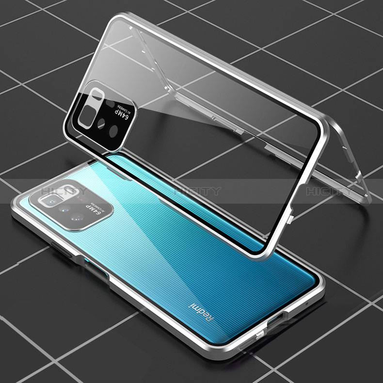 Funda Bumper Lujo Marco de Aluminio Espejo 360 Grados Carcasa para Xiaomi Redmi Note 10 Pro 5G