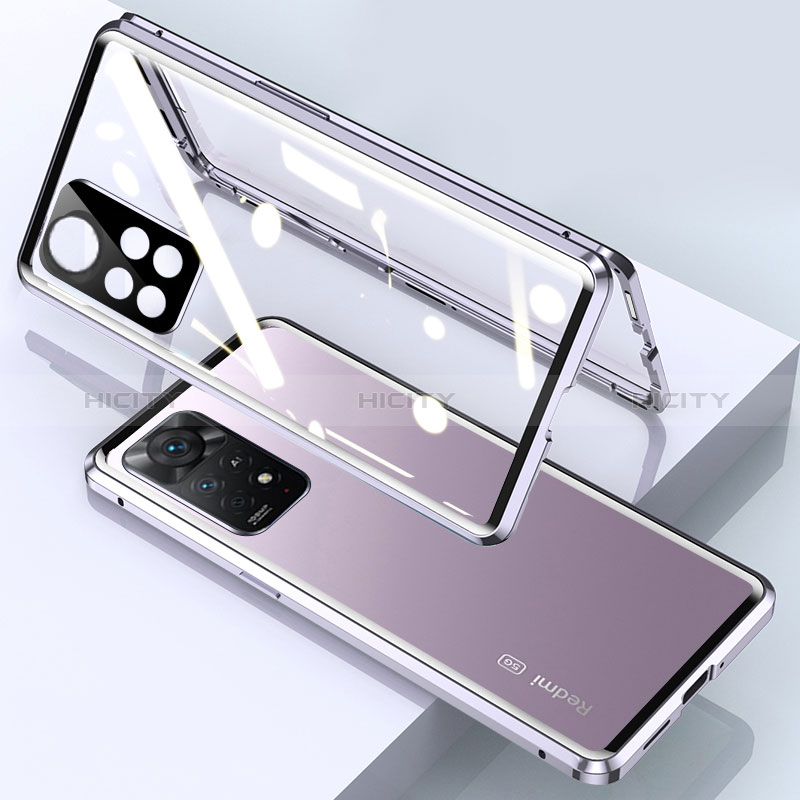 Funda Bumper Lujo Marco de Aluminio Espejo 360 Grados Carcasa para Xiaomi Redmi Note 11E Pro 5G