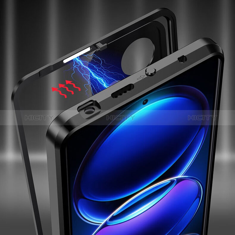 Funda Bumper Lujo Marco de Aluminio Espejo 360 Grados Carcasa para Xiaomi Redmi Note 12 Pro 5G