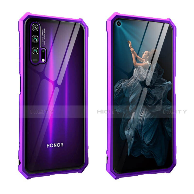 Funda Bumper Lujo Marco de Aluminio Espejo 360 Grados Carcasa T01 para Huawei Honor 20 Pro