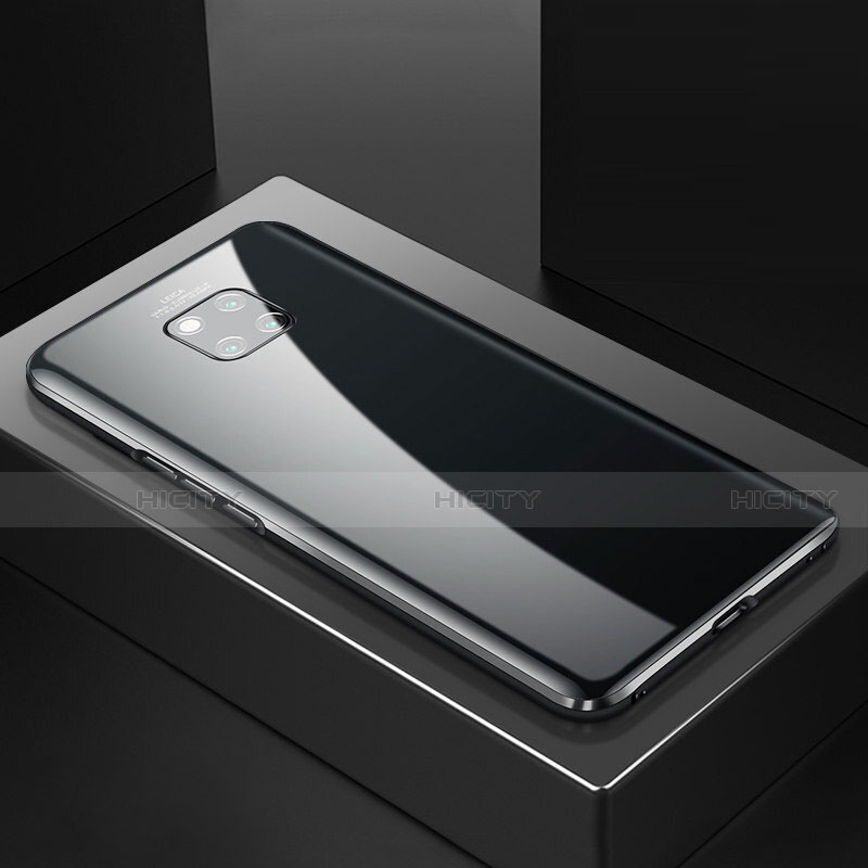 Funda Bumper Lujo Marco de Aluminio Espejo 360 Grados Carcasa T01 para Huawei Mate 20 Pro Negro
