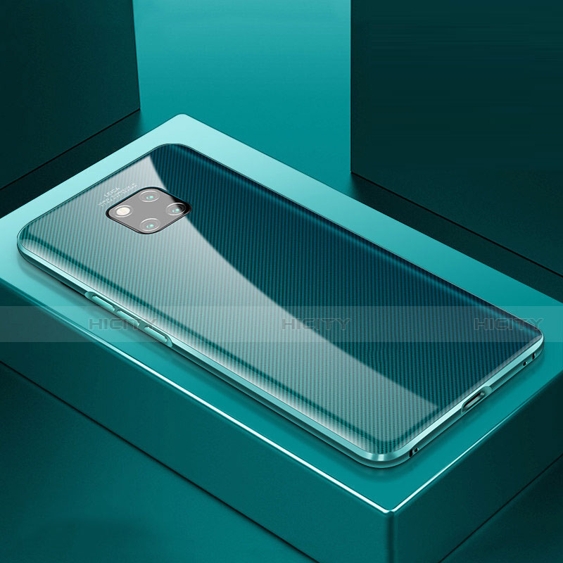 Funda Bumper Lujo Marco de Aluminio Espejo 360 Grados Carcasa T01 para Huawei Mate 20 Pro Verde