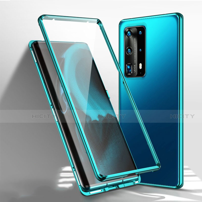 Funda Bumper Lujo Marco de Aluminio Espejo 360 Grados Carcasa T01 para Huawei P40 Pro+ Plus