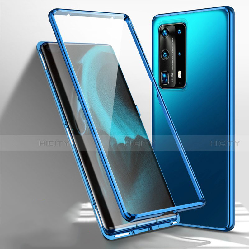 Funda Bumper Lujo Marco de Aluminio Espejo 360 Grados Carcasa T01 para Huawei P40 Pro+ Plus