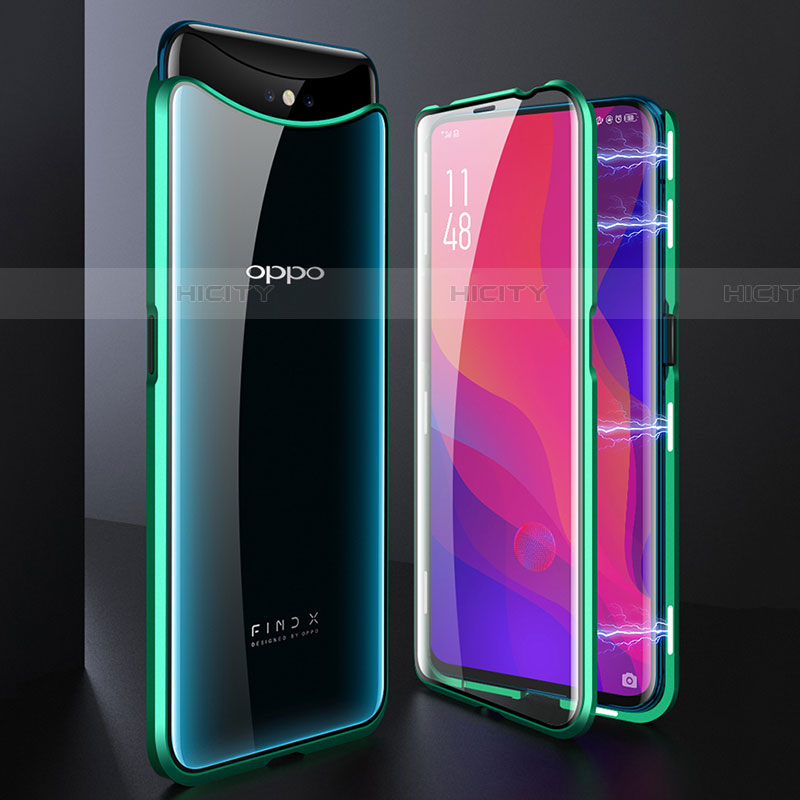 Funda Bumper Lujo Marco de Aluminio Espejo 360 Grados Carcasa T01 para Oppo Find X