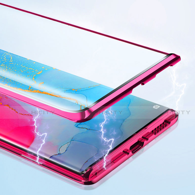 Funda Bumper Lujo Marco de Aluminio Espejo 360 Grados Carcasa T01 para Oppo Find X2 Neo