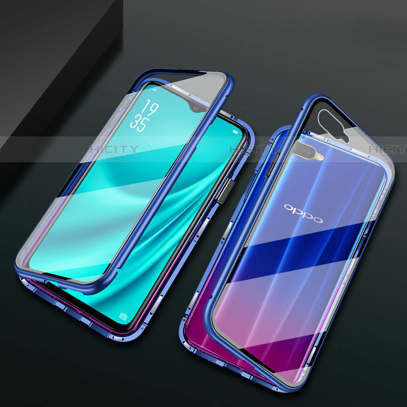 Funda Bumper Lujo Marco de Aluminio Espejo 360 Grados Carcasa T01 para Oppo RX17 Neo