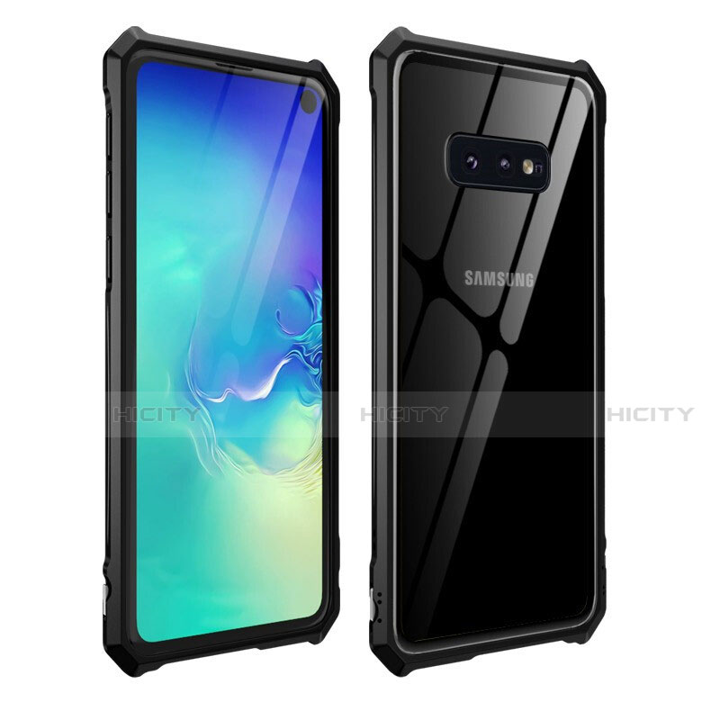 Funda Bumper Lujo Marco de Aluminio Espejo 360 Grados Carcasa T01 para Samsung Galaxy S10e Negro