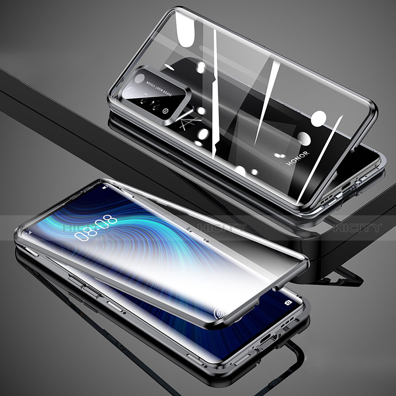 Funda Bumper Lujo Marco de Aluminio Espejo 360 Grados Carcasa T02 para Huawei Honor X10 5G
