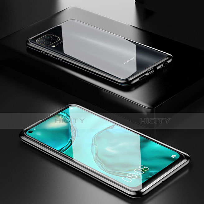Funda Bumper Lujo Marco de Aluminio Espejo 360 Grados Carcasa T02 para Huawei Nova 7i Negro