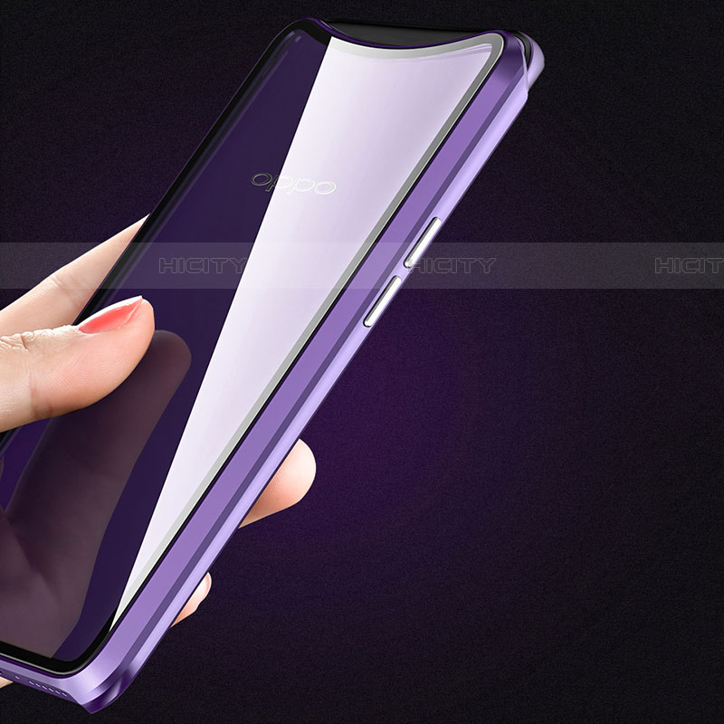 Funda Bumper Lujo Marco de Aluminio Espejo 360 Grados Carcasa T02 para Oppo Find X Super Flash Edition