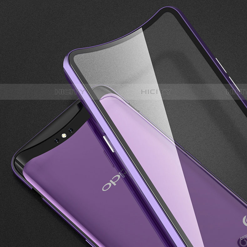 Funda Bumper Lujo Marco de Aluminio Espejo 360 Grados Carcasa T02 para Oppo Find X Super Flash Edition