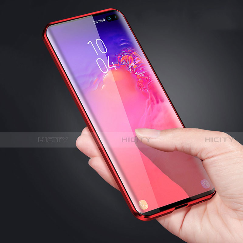 Funda Bumper Lujo Marco de Aluminio Espejo 360 Grados Carcasa T02 para Samsung Galaxy S10 Plus