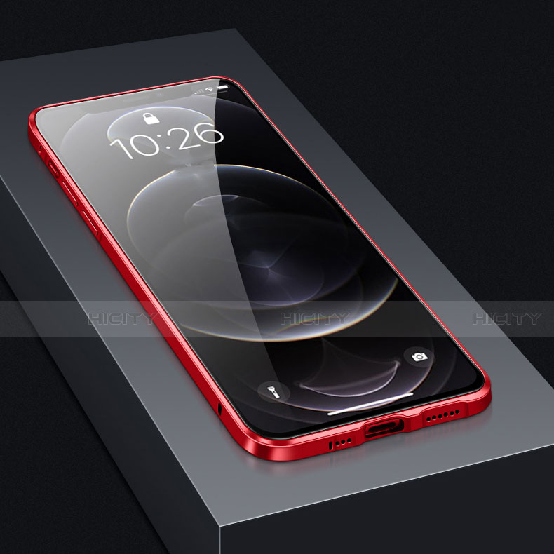 Funda Bumper Lujo Marco de Aluminio Espejo 360 Grados Carcasa T03 para Apple iPhone 12 Mini