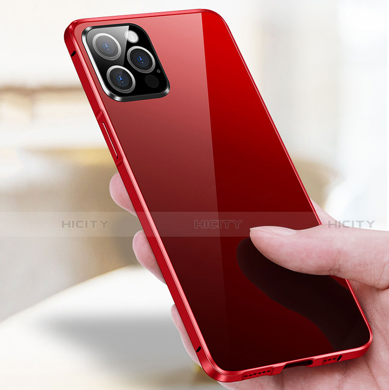 Funda Bumper Lujo Marco de Aluminio Espejo 360 Grados Carcasa T03 para Apple iPhone 12 Pro