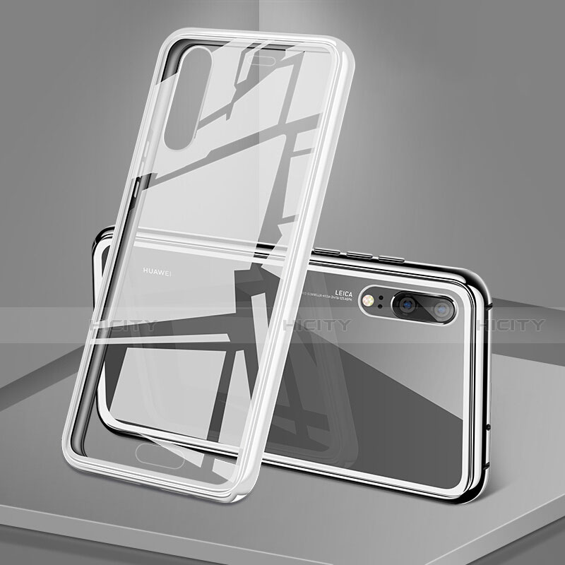 Funda Bumper Lujo Marco de Aluminio Espejo 360 Grados Carcasa T03 para Huawei P20