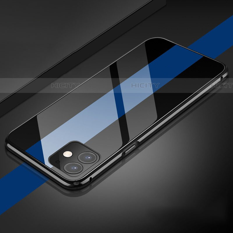 Funda Bumper Lujo Marco de Aluminio Espejo 360 Grados Carcasa T04 para Apple iPhone 11 Azul