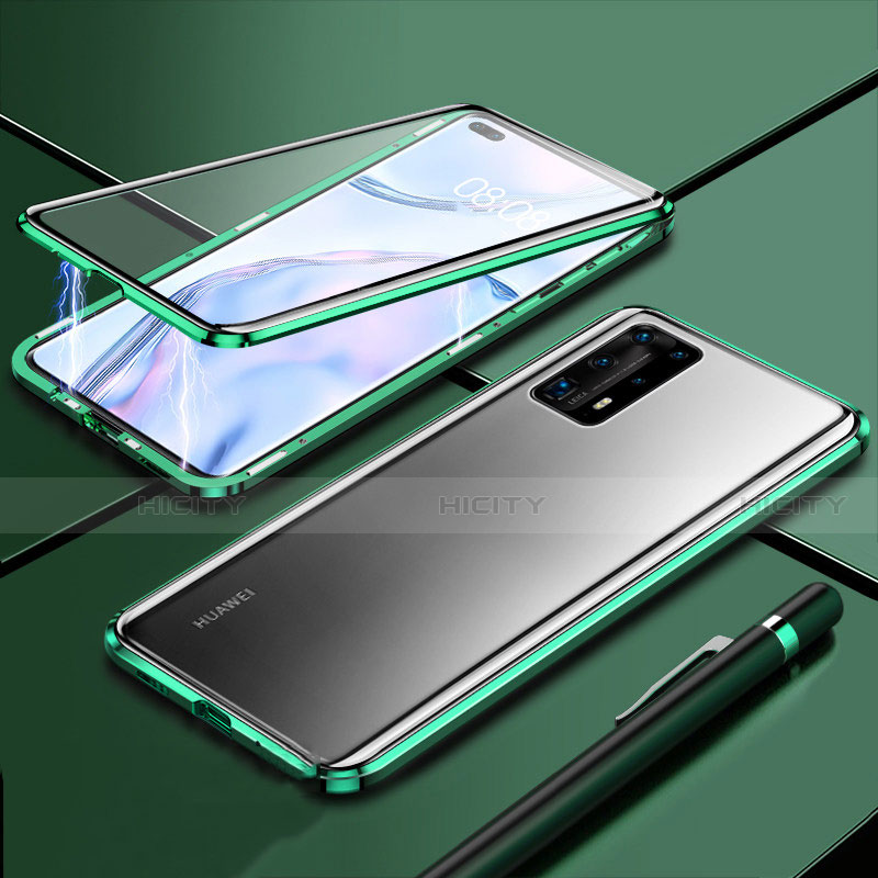 Funda Bumper Lujo Marco de Aluminio Espejo 360 Grados Carcasa T04 para Huawei P40 Pro+ Plus