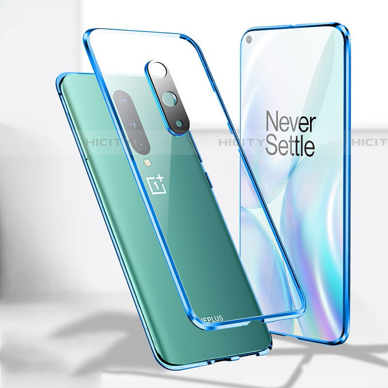 Funda Bumper Lujo Marco de Aluminio Espejo 360 Grados Carcasa T04 para OnePlus 8