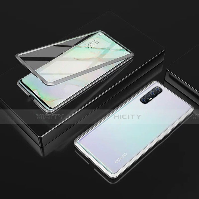 Funda Bumper Lujo Marco de Aluminio Espejo 360 Grados Carcasa T05 para Oppo Find X2 Neo