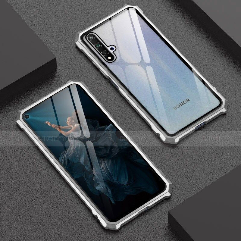 Funda Bumper Lujo Marco de Aluminio Espejo 360 Grados Carcasa T06 para Huawei Honor 20S