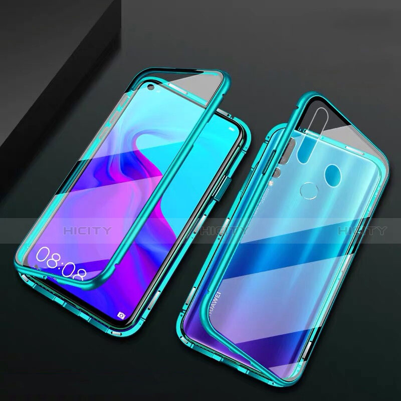 Funda Bumper Lujo Marco de Aluminio Espejo 360 Grados Carcasa T06 para Huawei P30 Lite Verde