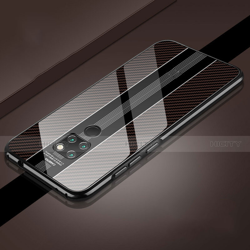 Funda Bumper Lujo Marco de Aluminio Espejo 360 Grados Carcasa T08 para Huawei Mate 20 Negro