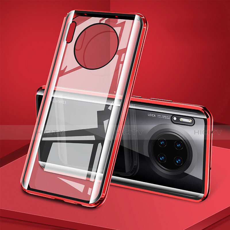 Funda Bumper Lujo Marco de Aluminio Espejo 360 Grados Carcasa T08 para Huawei Mate 30