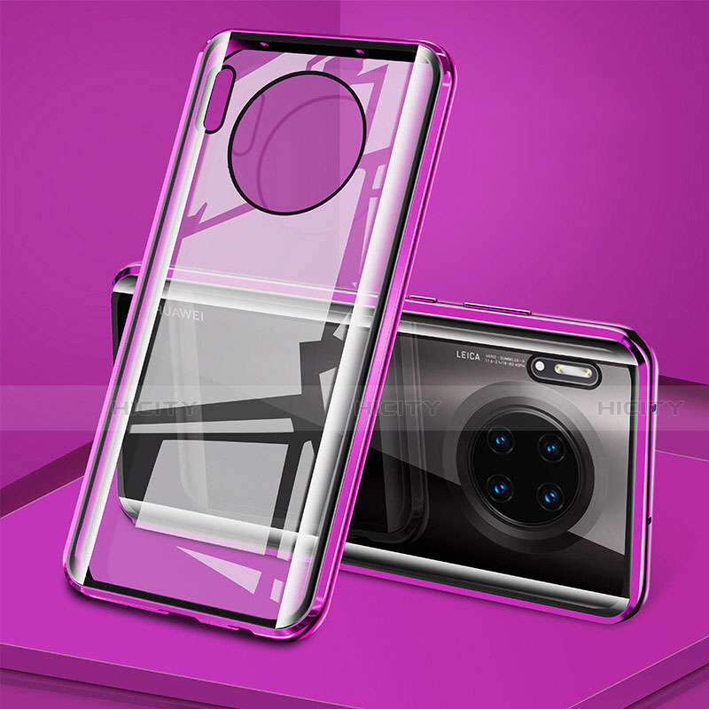 Funda Bumper Lujo Marco de Aluminio Espejo 360 Grados Carcasa T08 para Huawei Mate 30 5G