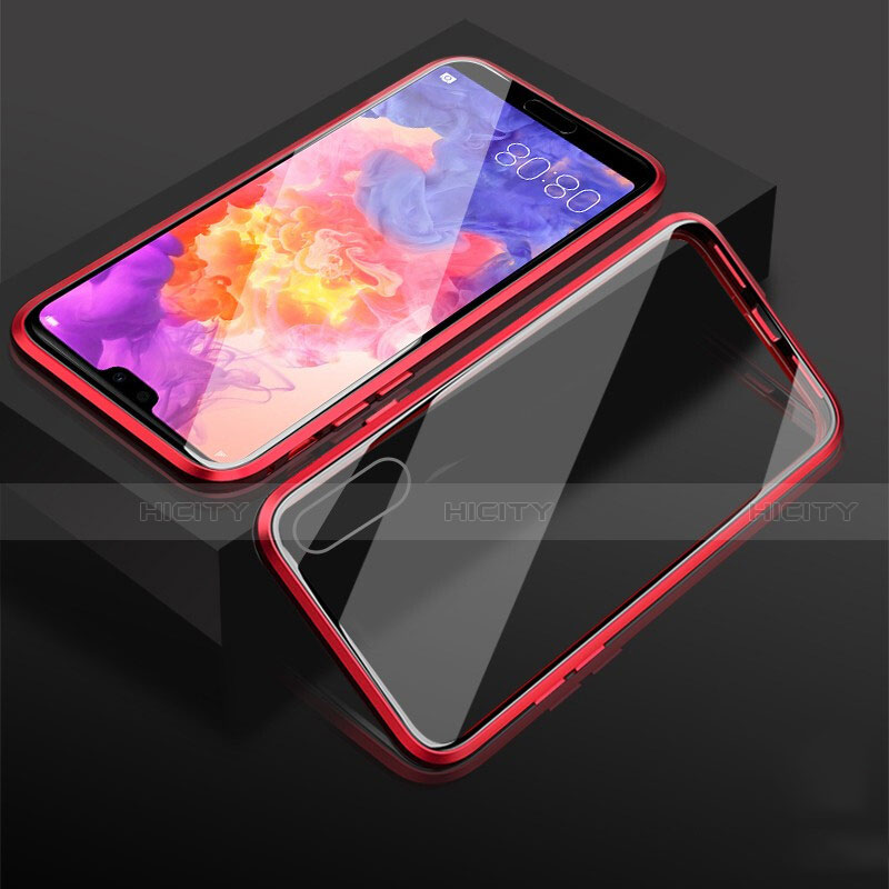 Funda Bumper Lujo Marco de Aluminio Espejo 360 Grados Carcasa T08 para Huawei P20