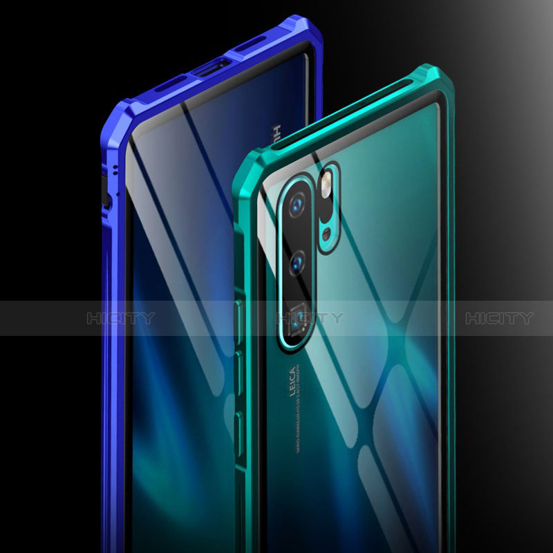 Funda Bumper Lujo Marco de Aluminio Espejo 360 Grados Carcasa T08 para Huawei P30 Pro