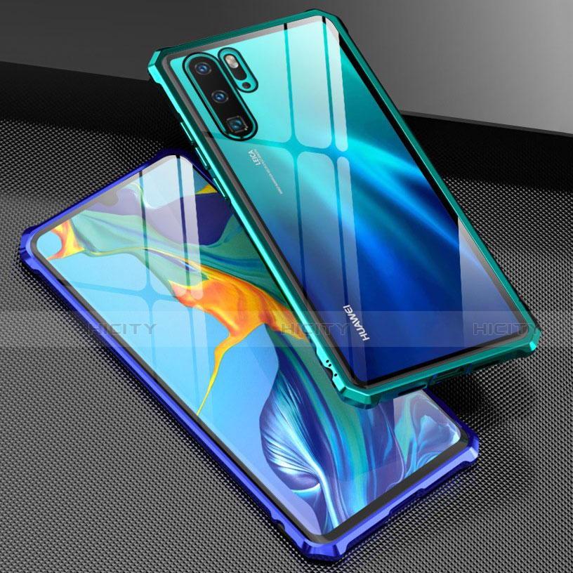 Funda Bumper Lujo Marco de Aluminio Espejo 360 Grados Carcasa T08 para Huawei P30 Pro New Edition