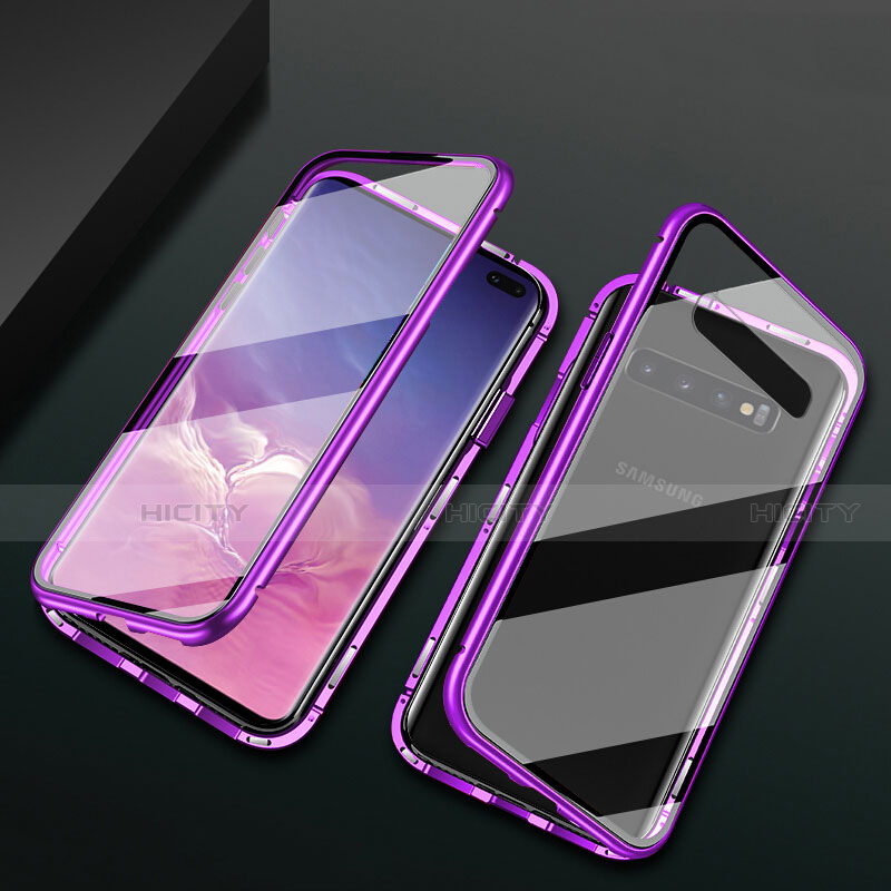 Funda Bumper Lujo Marco de Aluminio Espejo 360 Grados Carcasa T08 para Samsung Galaxy S10 Plus