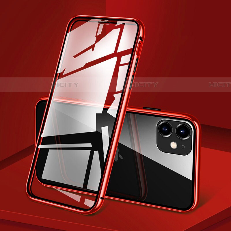 Funda Bumper Lujo Marco de Aluminio Espejo 360 Grados Carcasa T09 para Apple iPhone 11
