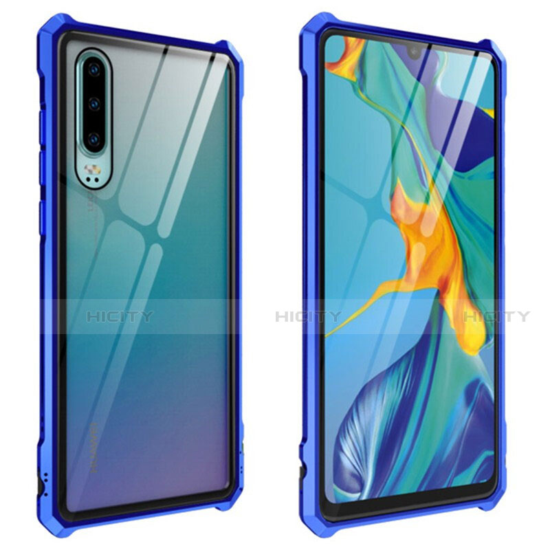 Funda Bumper Lujo Marco de Aluminio Espejo 360 Grados Carcasa T09 para Huawei P30