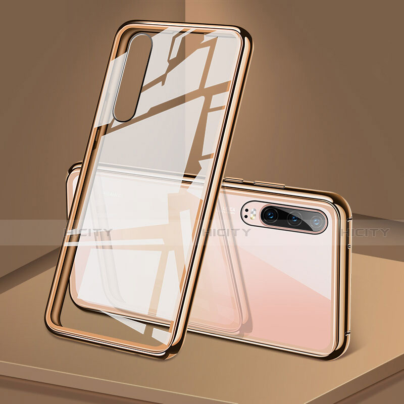 Funda Bumper Lujo Marco de Aluminio Espejo 360 Grados Carcasa T12 para Huawei P30