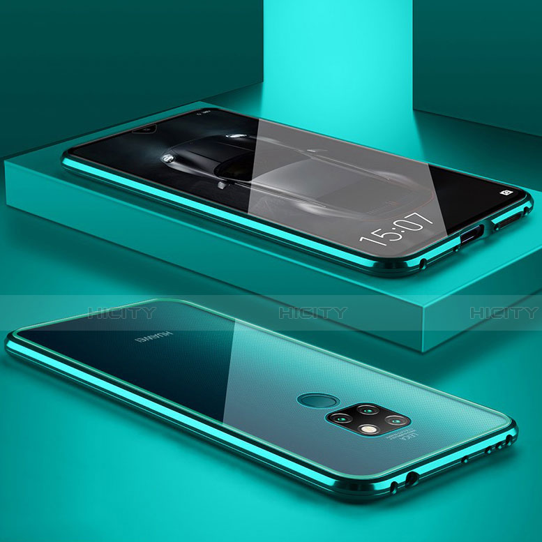 Funda Bumper Lujo Marco de Aluminio Espejo Carcasa M01 para Huawei Mate 20 Verde