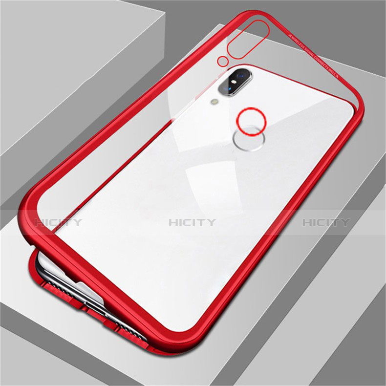 Funda Bumper Lujo Marco de Aluminio Espejo Carcasa M01 para Huawei P Smart (2019) Rojo