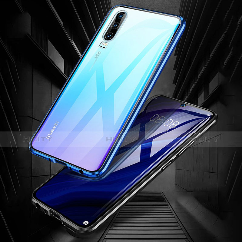 Funda Bumper Lujo Marco de Aluminio Espejo Carcasa M01 para Huawei P30