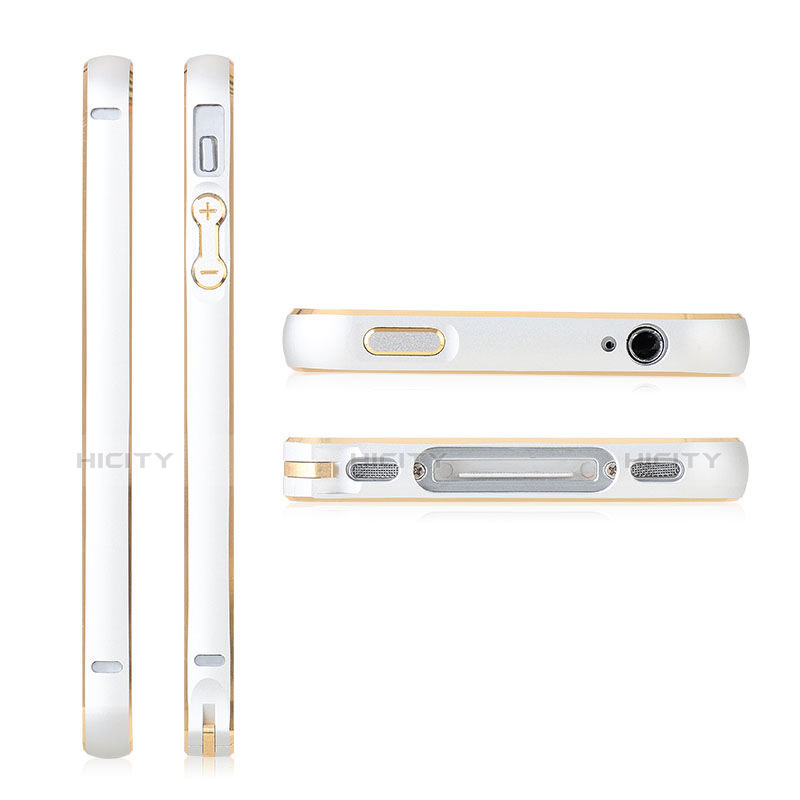 Funda Bumper Lujo Marco de Aluminio para Apple iPhone 4 Plata