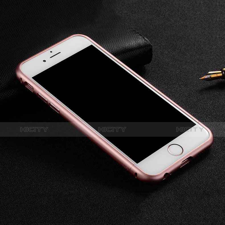 Funda Bumper Lujo Marco de Aluminio para Apple iPhone 6S Oro Rosa