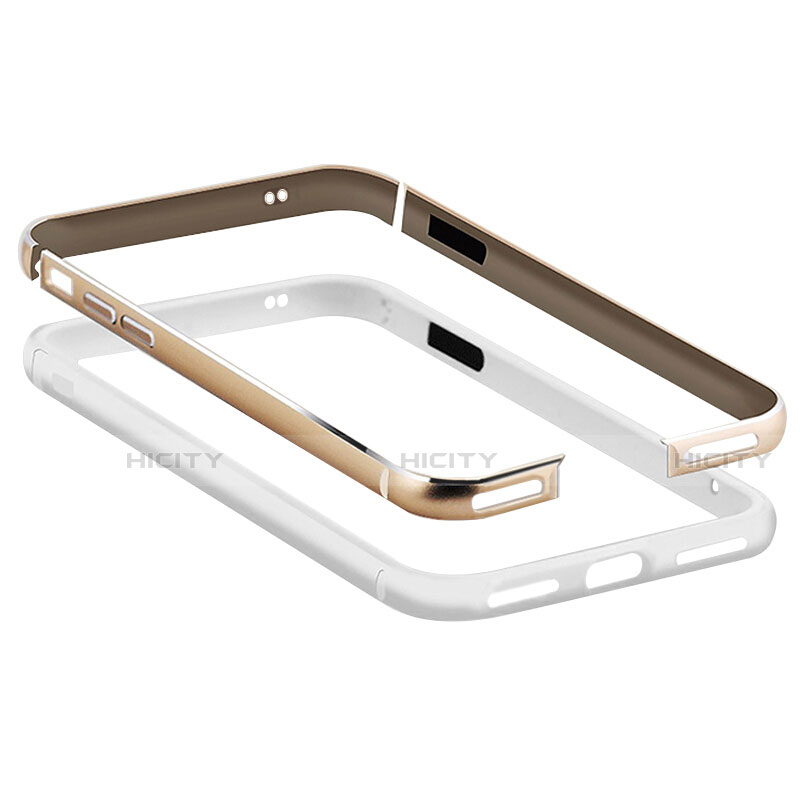 Funda Bumper Lujo Marco de Aluminio para Apple iPhone SE3 ((2022)) Oro