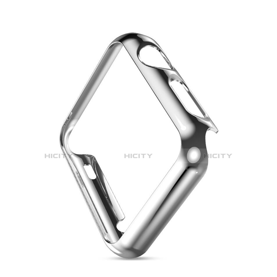 Funda Bumper Lujo Marco de Aluminio para Apple iWatch 3 38mm Plata