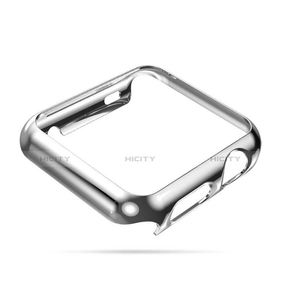Funda Bumper Lujo Marco de Aluminio para Apple iWatch 3 42mm Plata