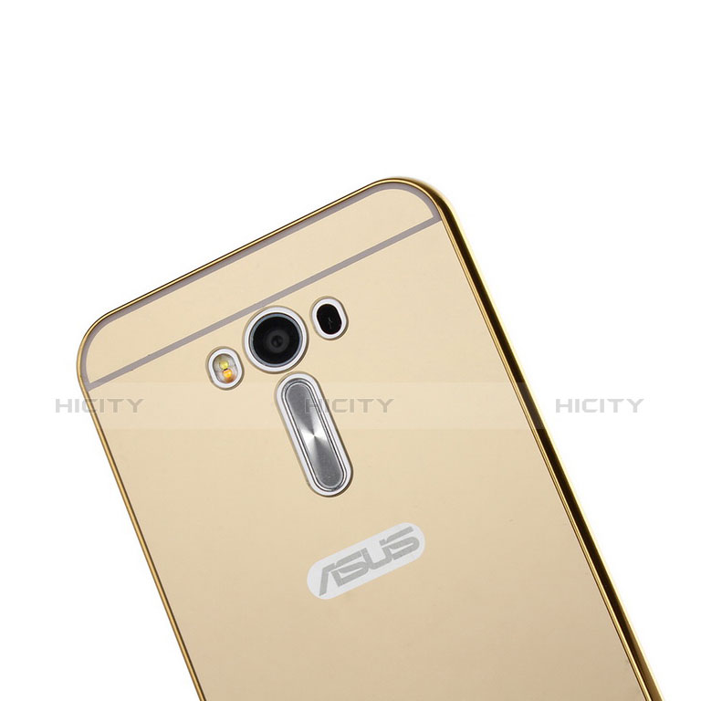 Funda Bumper Lujo Marco de Aluminio para Asus Zenfone 2 Laser ZE500KL ZE550KL Oro