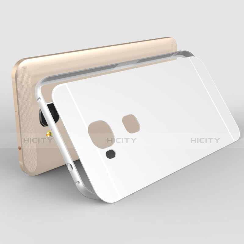 Funda Bumper Lujo Marco de Aluminio para Huawei G7 Plus Plata