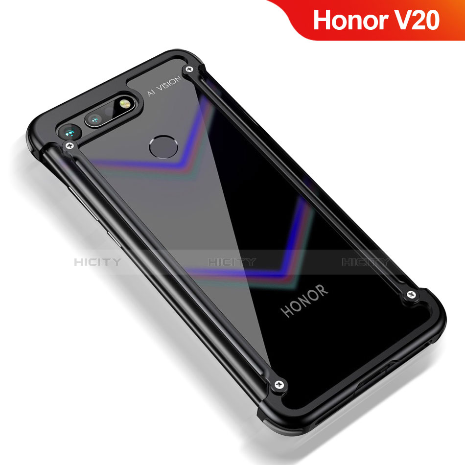 Funda Bumper Lujo Marco de Aluminio para Huawei Honor V20 Negro