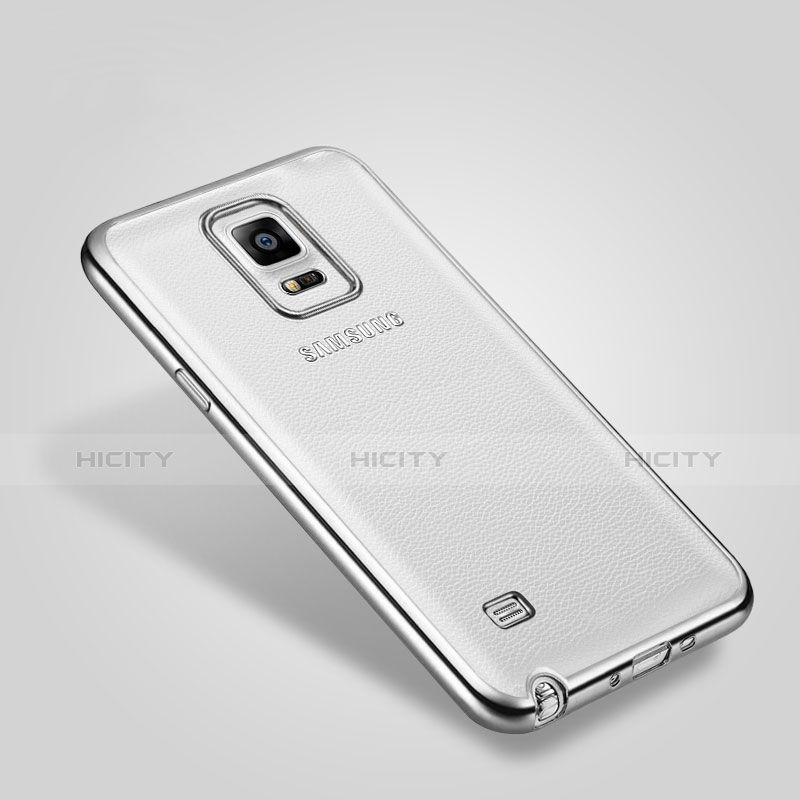 Funda Bumper Lujo Marco de Aluminio para Samsung Galaxy Note 4 SM-N910F Plata