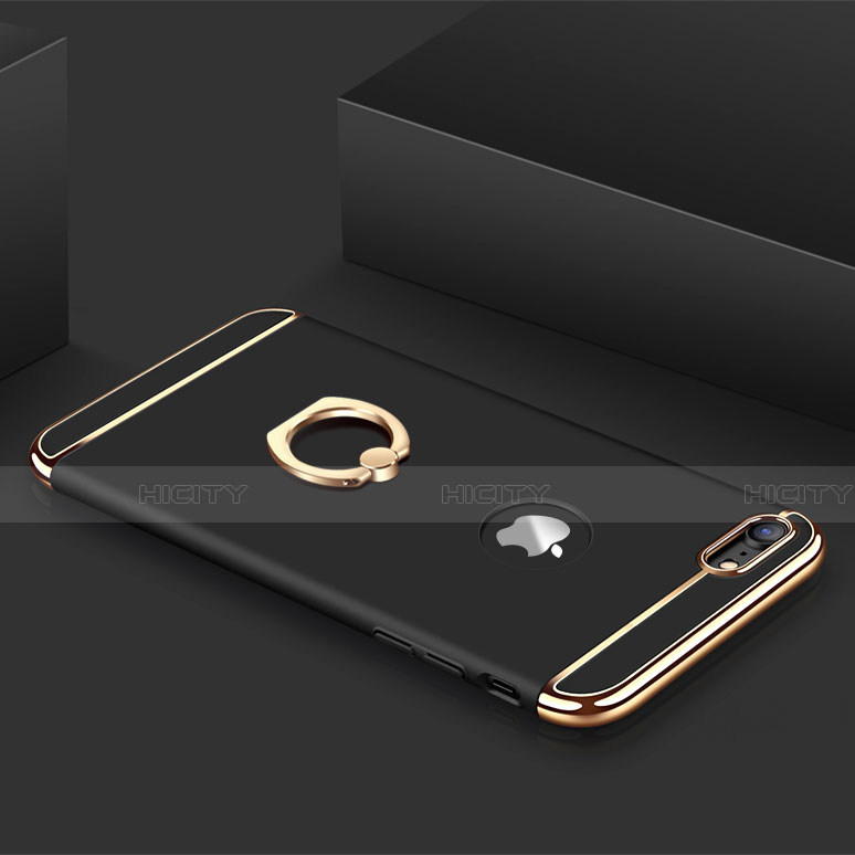 Funda Bumper Lujo Marco de Metal y Plastico Carcasa con Anillo de dedo Soporte A01 para Apple iPhone SE (2020)